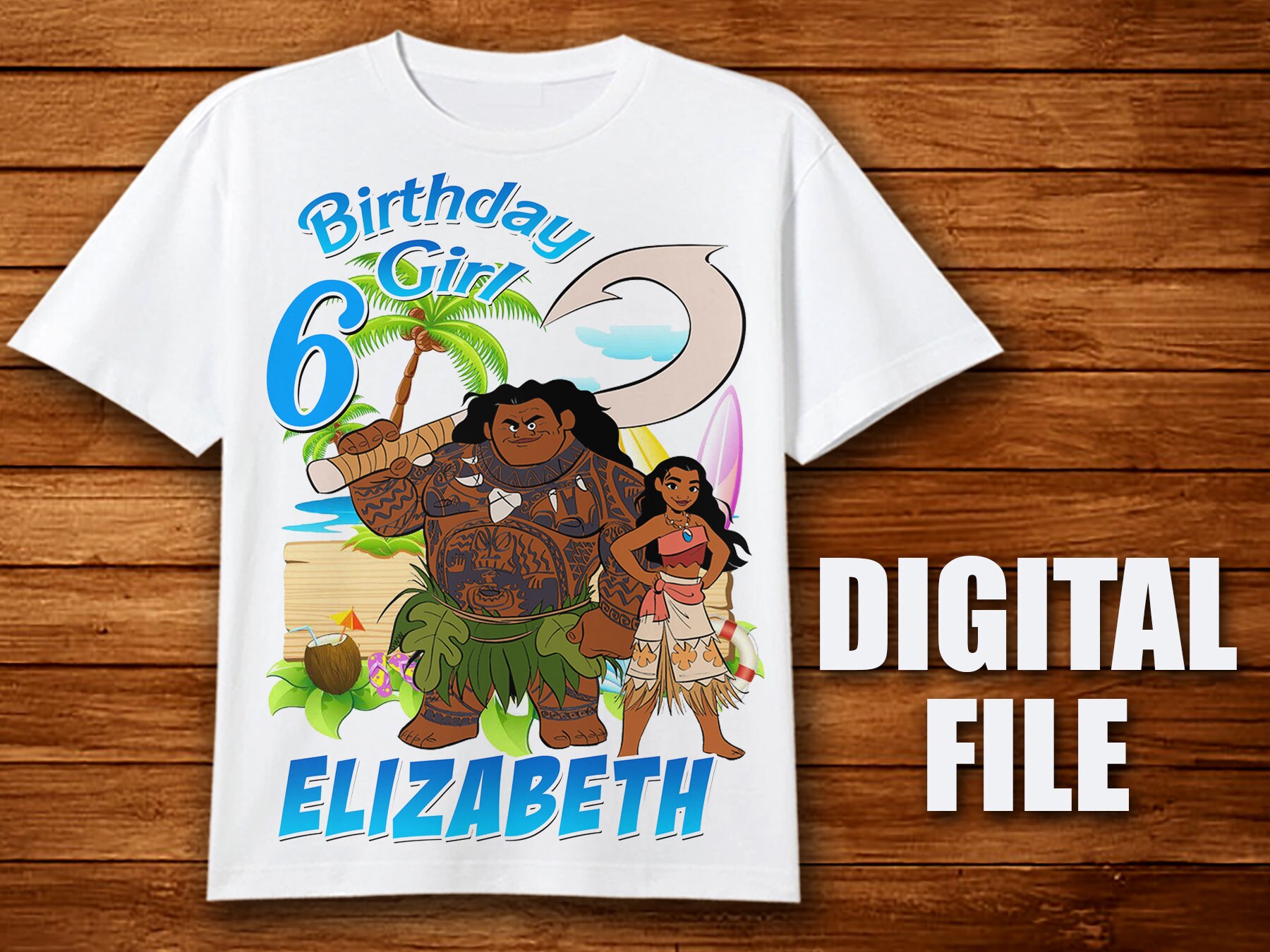 Moana Iron on Transfer Moana Birthday Shirt Iron on - Etsy