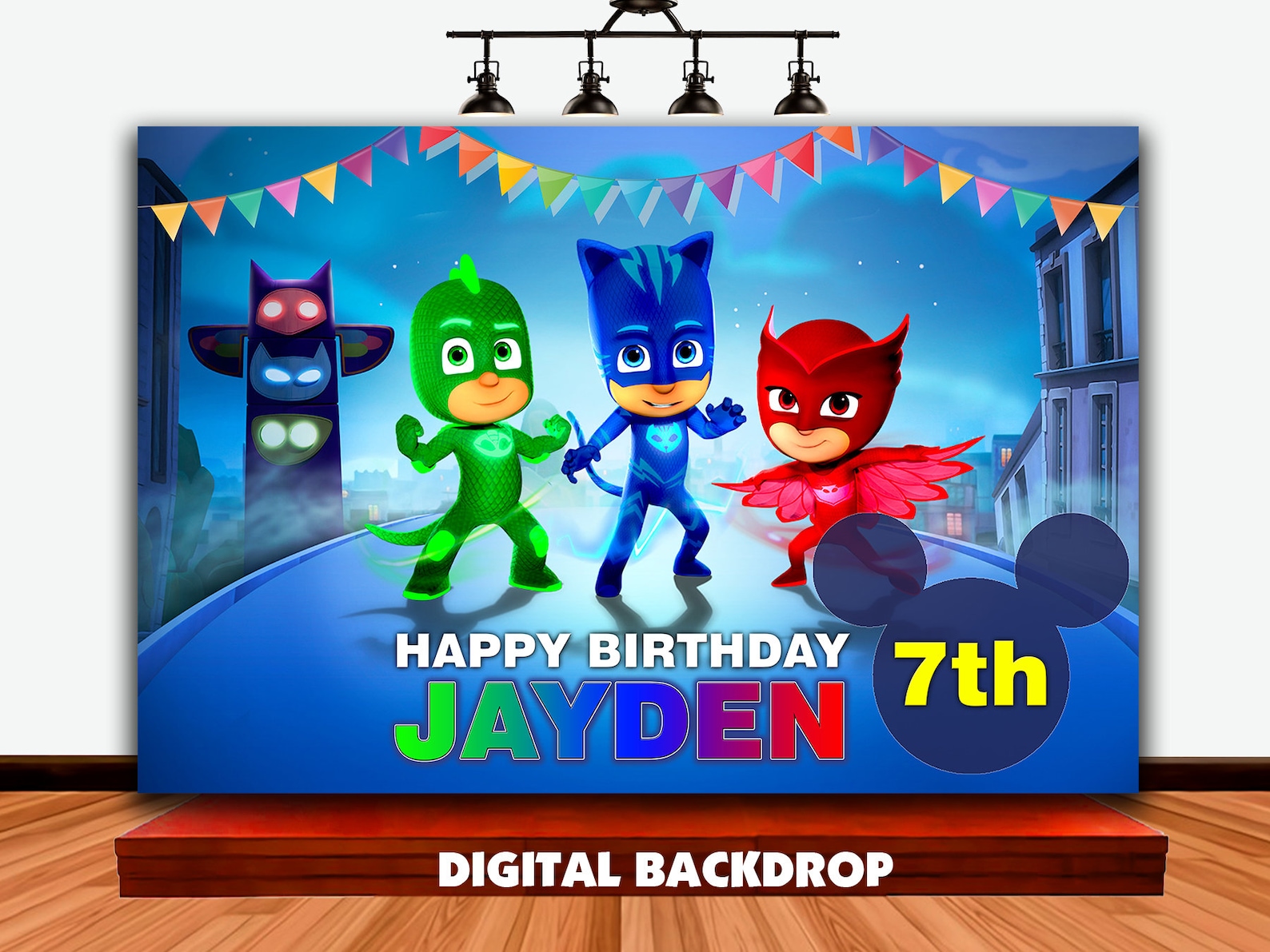 Pj Masks Backdrop Pj Masks Birthday Backdrop Pj Masks | Etsy