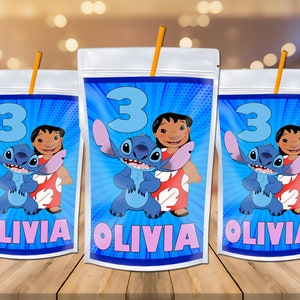 EDITABLE Lilo and Stitch Party Favors, Lilo & Stitch Party Kit, Lilo Stitch  Birthday Set, Party Decorations Instant Download, Custom Theme 