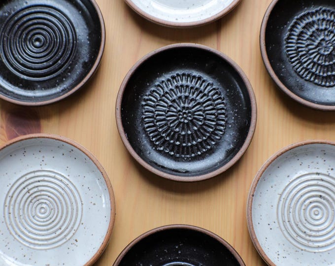 Handmade Ceramic Garlic Grater: Olive Oil Dish, Spoon Rest