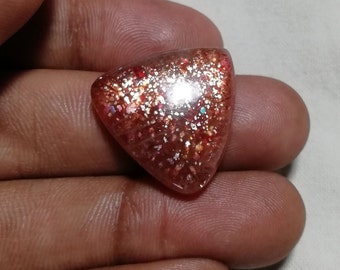 Natural Sparkle Stars Sunstone Feldspar Loose Cabochon Rainbow Lattice jewelry making  Weight 22Ct