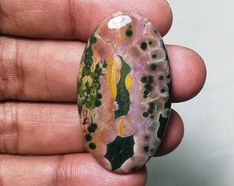 Amazing Top Super Quality 100% Natural Ocean Jasper Gemstone Loose Cabochon For Jewelry Making, Weight- 46.55ct