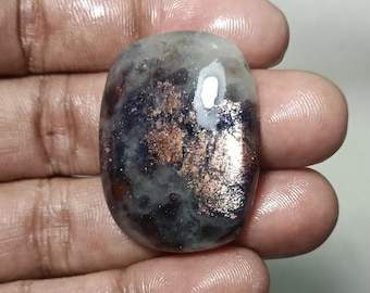 Awesome Quality 100% Natural Gemstone Sparkle Stars Iolite Sunstone Feldspar Loose Cabochon Gemstone For Jewelry Making, Weight- 69.90crt
