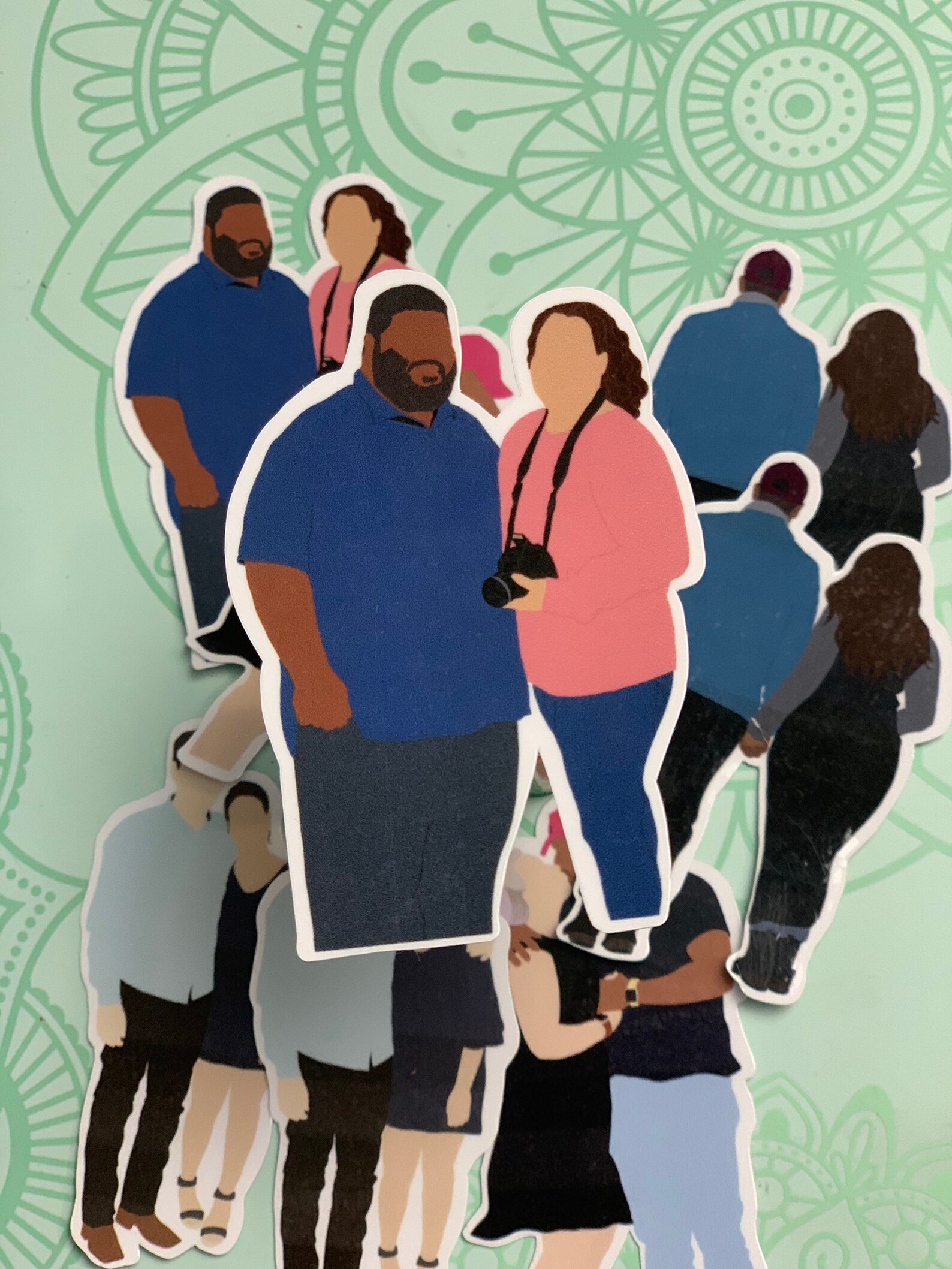 Custom Portrait Sticker Digital Illustration Die Cut Etsy