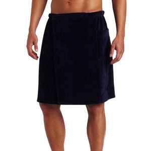 Personalized Men's Spa Wrap Towels - Terry Microfiber Spa Wrap for Shower, Gym, Swimming Pool, Beach and Travel
