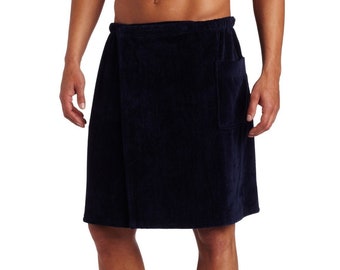 Personalized Men's Spa Wrap Towels - 100% Terry Cotton Spa Wrap for Shower, Gym, Swimming Pool, Beach and Travel