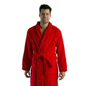 Personalized Unitsex Womens and Mens Bathrobes Robes - 100% Terry Cotton Shawl Collar Bathrobes