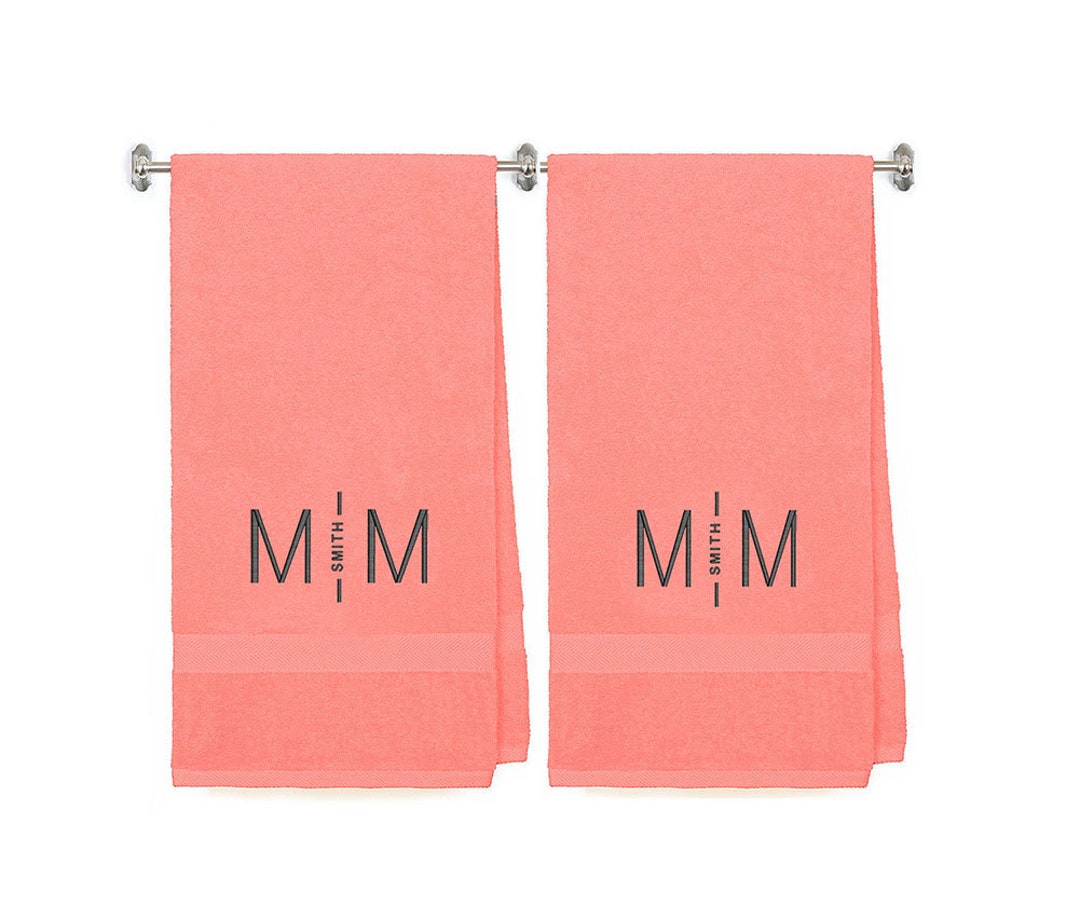 Custom Personalized Hand Towels, 100 Terry Cotton Embroidered Shower