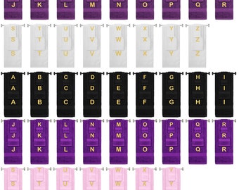3-Pieces Personalized Initial Towel Set - Terry Cotton Bath Towel, Hand Towel and Wash Cloth - Gold Thread Initial with Arial Font.