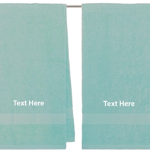 Serviettes personnalisées en coton Terry - Serviettes 100% coton, personnalisées sur les serviettes de bain, serviettes à main en draps de bain, serviettes monogrammées 2-Pack