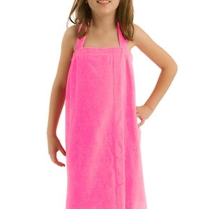 Personalized Terry Cotton Spa Wrap For Girls Solid Color Spa Wrap Towels image 1