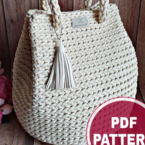dew drop crochet bolsa pattern