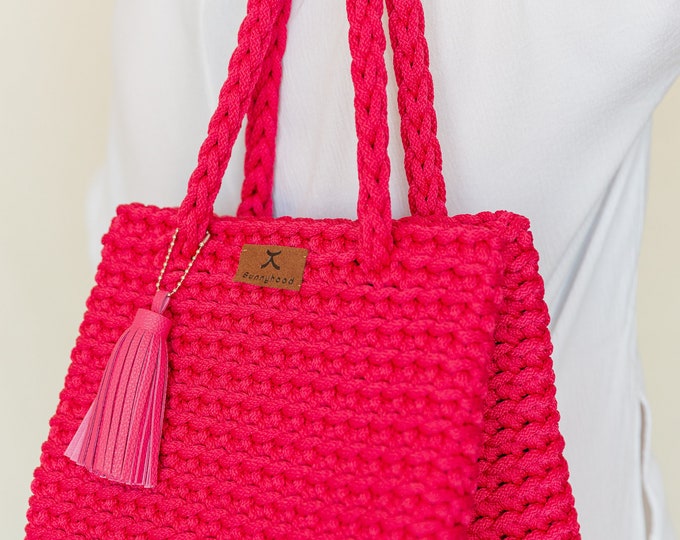 Crochet Handbag dew Drop / Shopping Bag / Beach Bag / Large Bag
