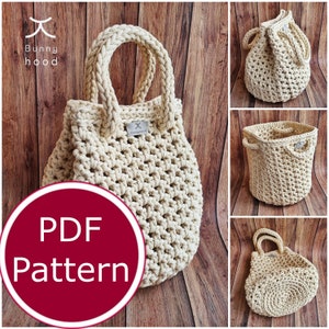 Large SIZE. PDF Crochet Pattern, Tutorial (Full Video): Handbag "Dew Drop Mesh" / DIY Project / Crochet Tote Bag / Make Your Own Bag