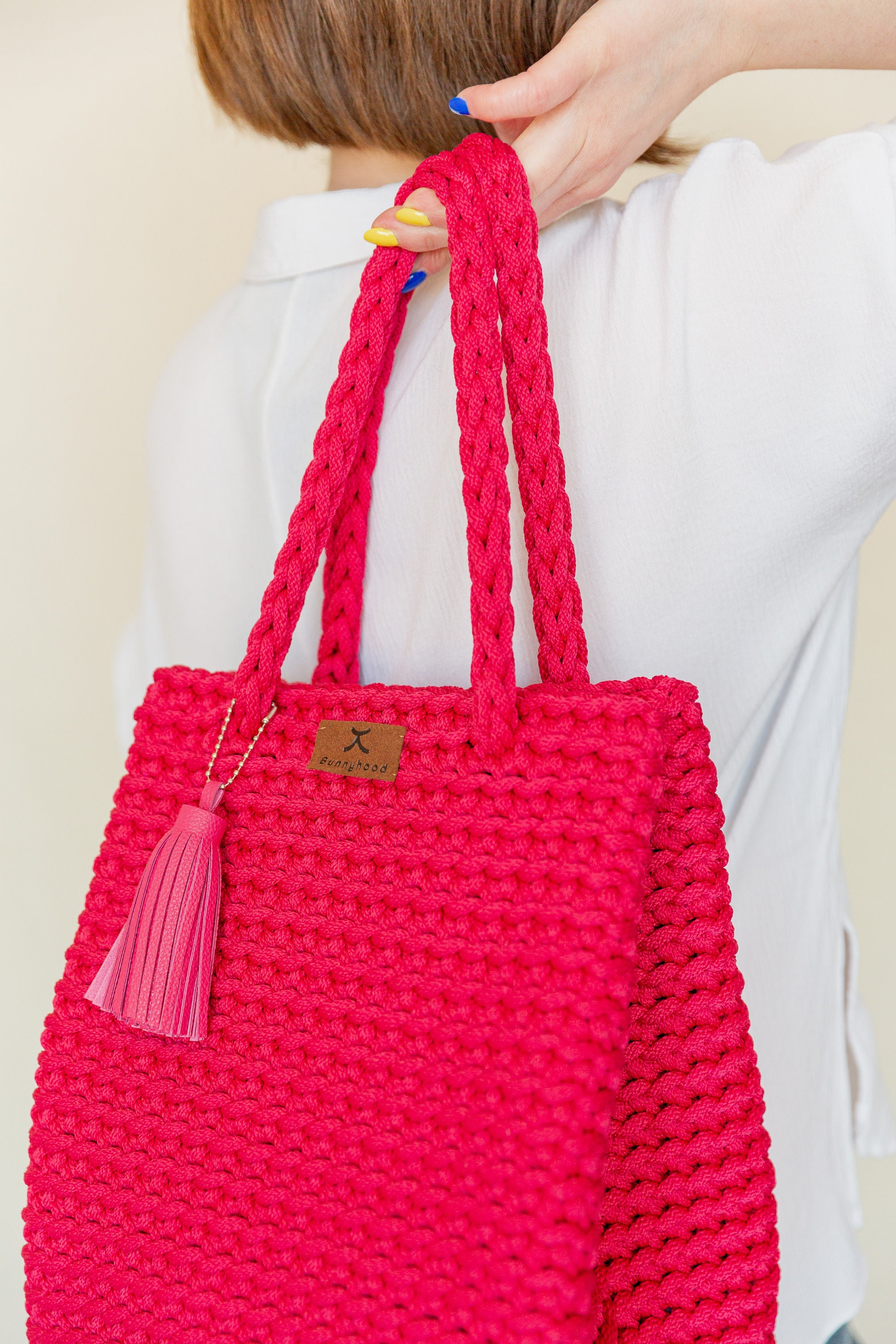 Crochet Handbag dew Drop Crafted Handbag Best Gift Shopping
