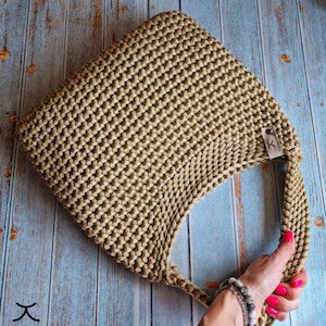 Crochet Shoulder Bag &quot;Daisy&quot; / Shopping Bag / Summer Purse / Knitted Purse / Crochet Handbag / Crochet Tote
