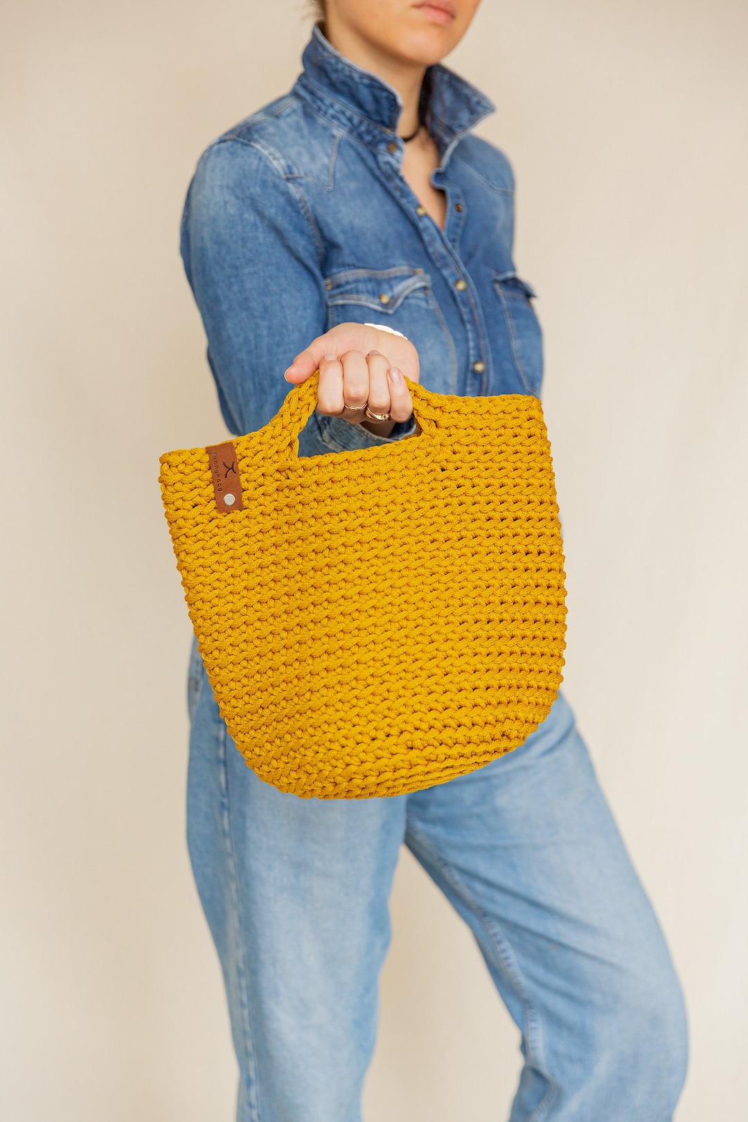 Crochet Tote Bag oslo M / Medium Size / Scandinavian Style Tote Bag ...