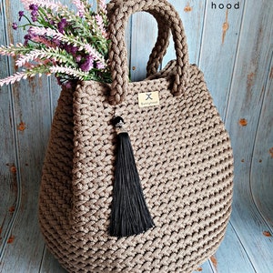 Crochet Handbag "Dew Drop" / Shopping Bag / Beach Bag / Large Bag / Knitted handbag / Crochet Summer bag