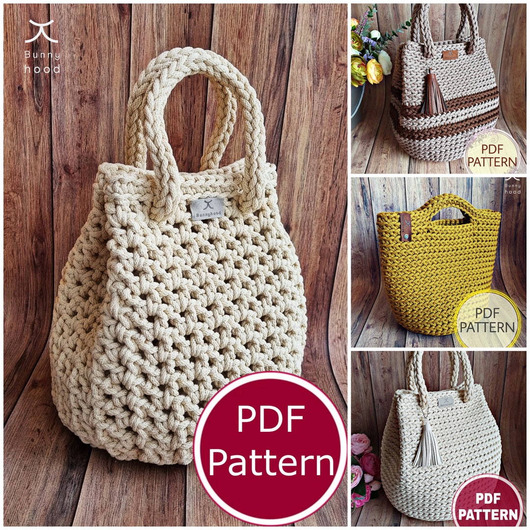Dew Rag Crochet Pattern 5 Crochet Handbag Patterns: Dew Drop, Oslo Tote (PDF Pattern) - Etsy