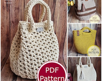5 Crochet Handbag Patterns: Dew Drop, Oslo Tote (PDF Pattern)