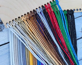 Metallic Polyester Yarn: 6mm Macrame Cord with Silver/Gold Thread