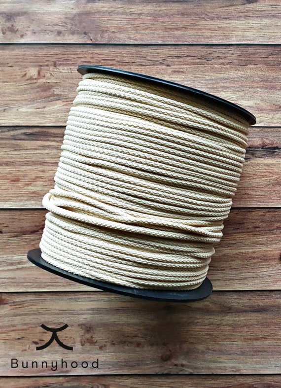 BENECREAT 30m Welt Cord Piping, 3mm White Polyester Piping