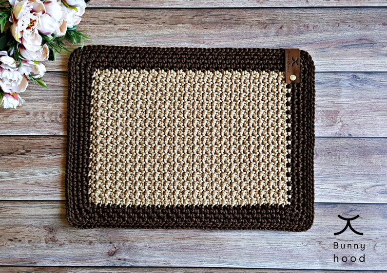 Crochet Rectangular Table Mats brownish / Crochet Etsy
