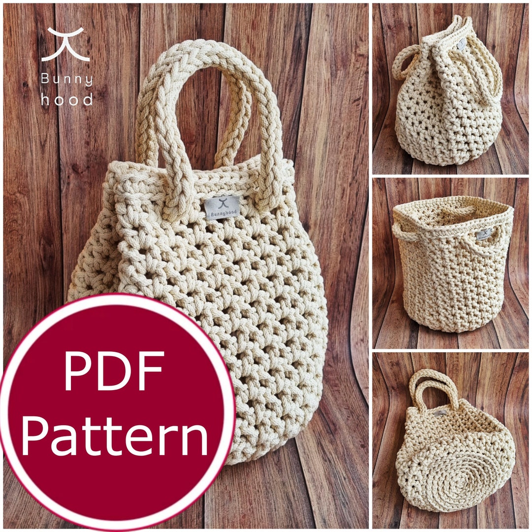Large SIZE. PDF Crochet Pattern, Tutorial full Video Handbag dew Drop