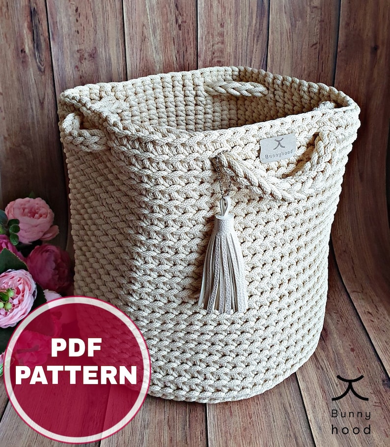 Large SIZE. PDF Crochet Pattern,Tutorial with a few Video links: Handbag Dew Drop / DIY Project / Crochet Tote Bag / Make Your Own Bag image 4