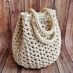 Crochet Handbag &quot;Dew Drop Mesh&quot; / Shopping Bag / Beach Bag / Large Bag / Crochet Market Bag / Crochet Shoulder Bag/ Woven Bag / Knitted Bag