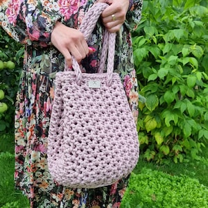 Crochet Handbag &quot;Dew Drop Mesh&quot; / Shopping Bag / Beach Bag / Large Bag / Crochet Market Bag / Crochet Shoulder Bag/ Woven Bag / Knitted Bag