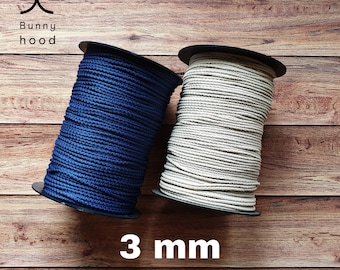 Polyester Yarn 3 mm / Crochet supplies / Polyester thread / Macrame cord / Polyester yarn for DIY projects / Crochet materials / Yarn craft