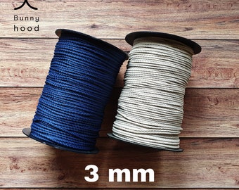 Polyester Yarn 3 mm / Crochet supplies / Polyester thread / Macrame cord / Polyester yarn for DIY projects / Crochet materials / Yarn craft