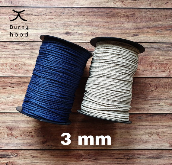 Polyester Yarn 3 Mm / Crochet Supplies / Polyester Thread / Macrame Cord /  Polyester Yarn for DIY Projects / Crochet Materials / Yarn Craft 
