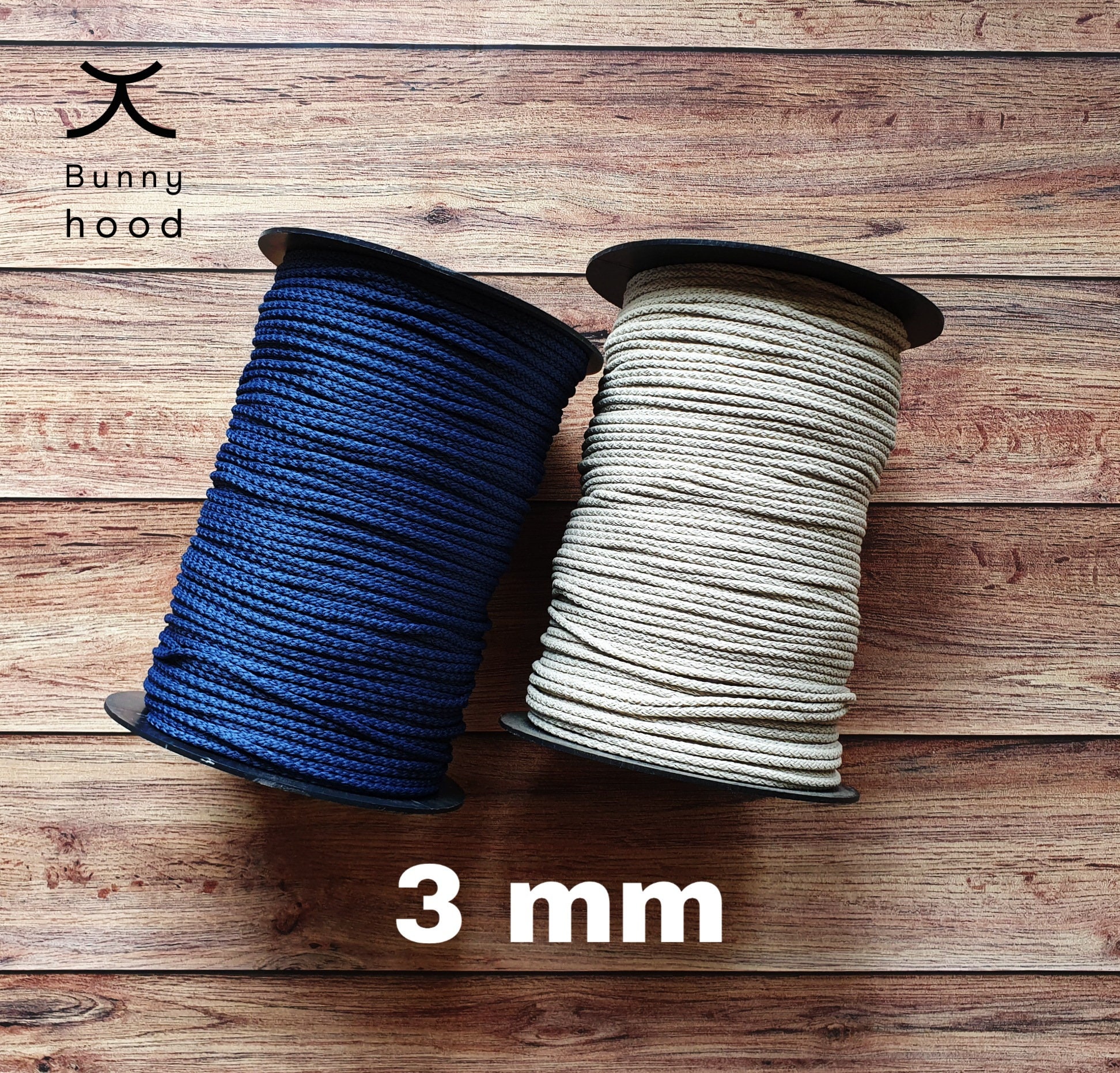 3mm Nylon Cord Braided Macrame Cord 200g, 219 Yards - 100% Nylon Cord -  Soft Cord for Macrame Projects - 3mm Crochet Bag Cord - Macrame Rope -  Crochet