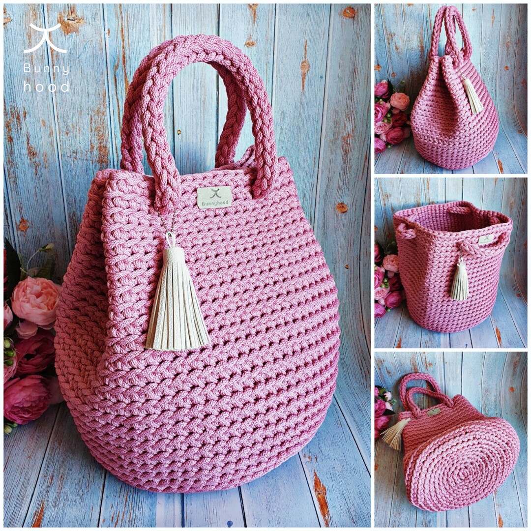 Crochet Handbag dew Drop / Shopping Bag / Beach Bag / Large Bag