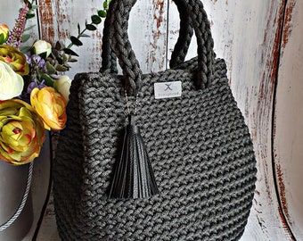 Crochet Handbag dew Drop / Shopping Bag / Beach | Etsy