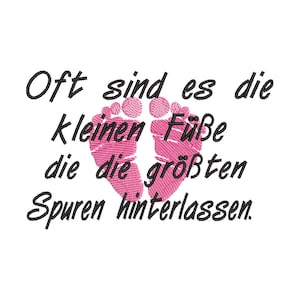 Embroidery file Often it is the small feet 3 sizes 10x10, 13x8 and 13x18 frame, foot, baby feet,