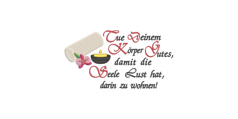 Stickdatei Tue Deinem Körper Gutes 13x18 Rahmen Spruch Sauna Etsy.de