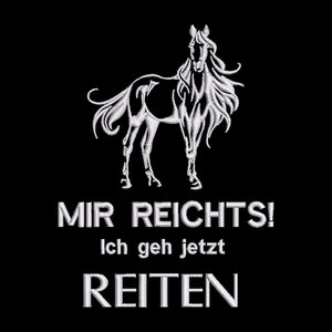 Embroidery file I&#39;ve had enough! Riding 13x18 frame machine embroidery equestrian sport riding horse saying