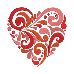 Embroidery file heart 3 sizes machine embroidery love hearts 10x10, 13x18.20x30