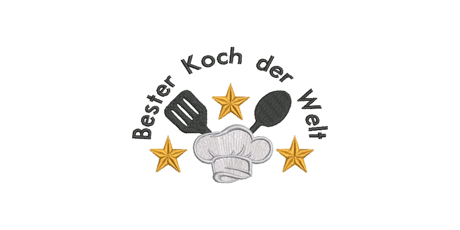 Stickdatei Bester Koch der Welt 13x18 Rahmen Koch Kochmütze Etsy