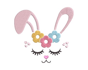 Embroidery file Easter Bunny 2 in 2 sizes 10x10 and 13x18 Easter Clipart Cartoon Machine Embroidery