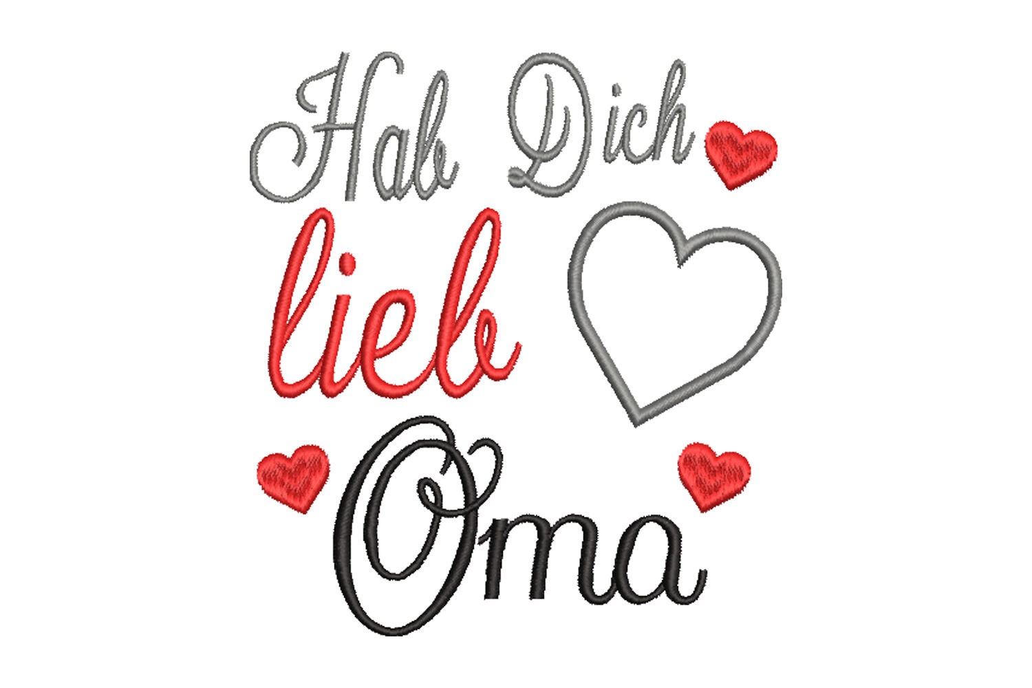 Stickdatei Hab Dich Lieb Oma 13x18 Rahmen Muttertag Etsy