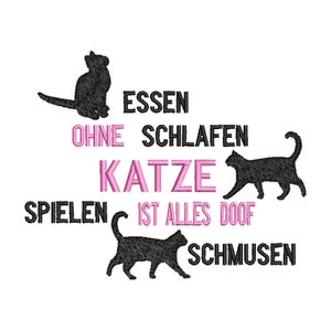 Embroidery file Without cat everything is goofy 2 sizes 13x18 and 18x13 frame machine embroidery text saying