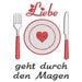 Stickdatei Liebe geht durch den Magen 13x18 cm Rahmen Spruch Etsy.de