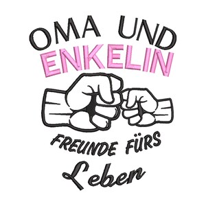 Stickdatei Opa und Enkelin 3 Größen 10x10 13x18 und 16x26 cm Geburtstag