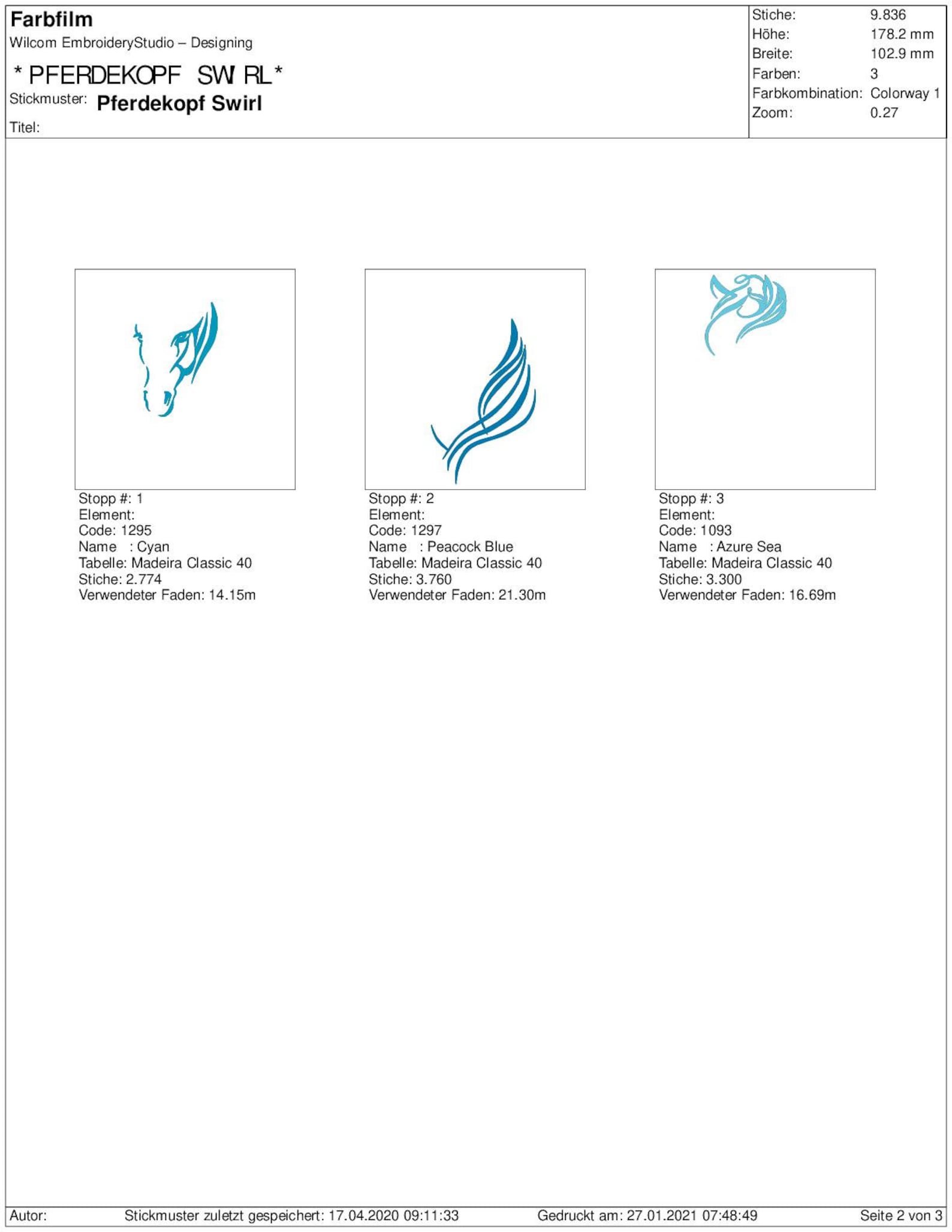 Embroidery File Horse Head Swirl 5 Sizes Machine Embroidery Etsy