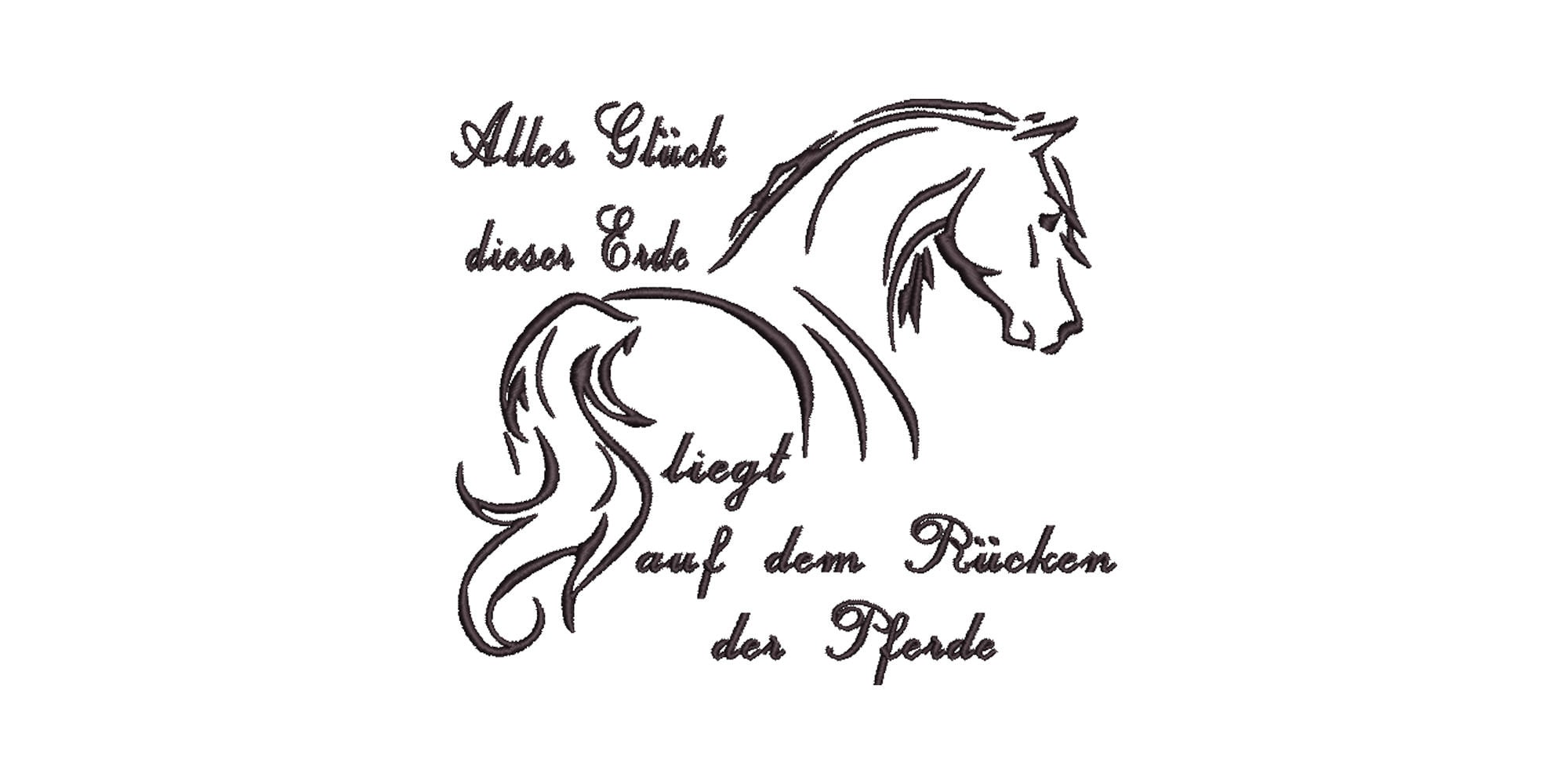 Stickdatei Pferd Spruch 13x18 Rahmen Maschinenstickerei Etsy