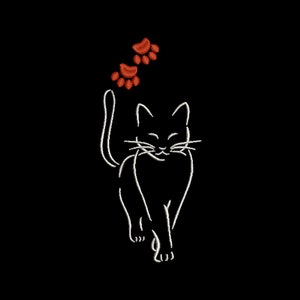 Arquivo de bordado gato com pata em 3 tamanhos 8x4, 10x10 e 13 x 18 máquina de bordar animais pata desenhos animados clipart garras de gato